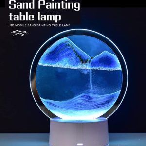 Moving Quicksand Art 3D Hourglass Lamp – মডার্ন স্যান্ড আর্ট ডেকর, লিভিং রুম/অফিস/ডেস্ক/উপহার
